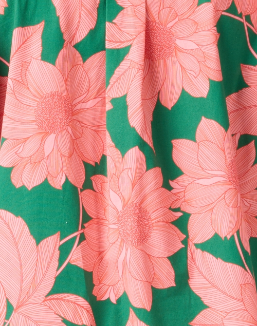 Fabric image - Shoshanna - Aster Pink and Green Print Cotton Blouse