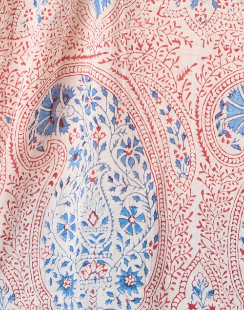 Fabric image - Bell - Courtney Pink and Blue Paisley Top