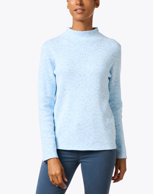 Front image - Kinross - Blue Print Cashmere Sweater