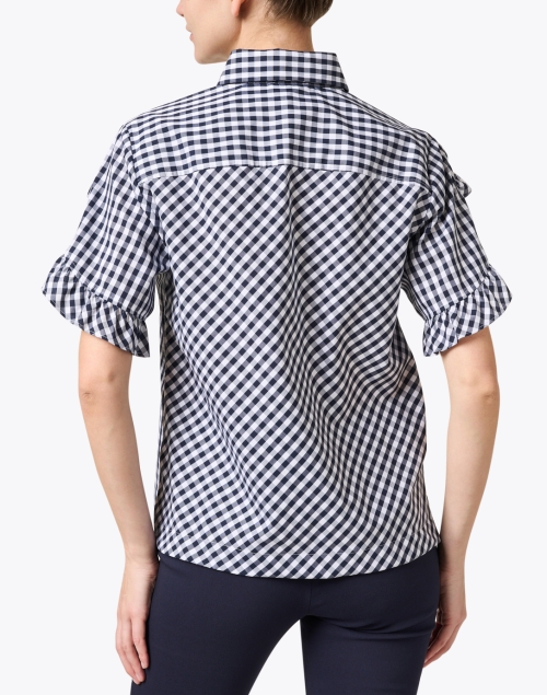 Back image - Hinson Wu - Lulu Navy Gingham Cotton Shirt