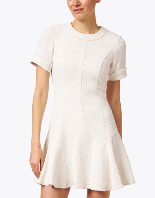 Front image - Shoshanna - Webster Ivory Tweed Dress