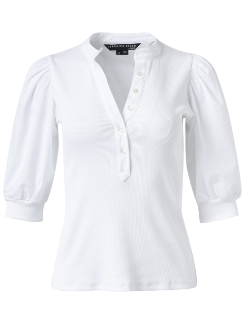 Product image - Veronica Beard - Coralee White Puff Sleeve Top