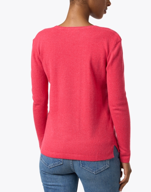 Back image - Kinross - Geranium Pink Cashmere Sweater