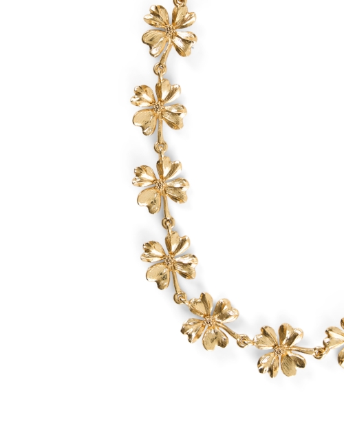 Front image - Oscar de la Renta - Gold Clover Necklace