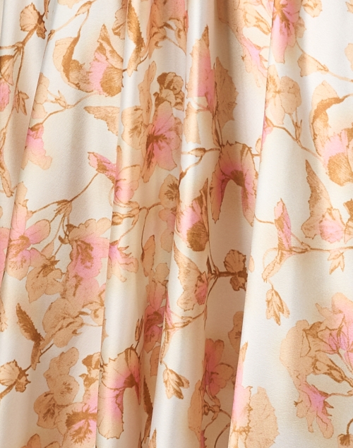 Fabric image - Vince - Soleil Peach and Pink Floral Pleated Dress