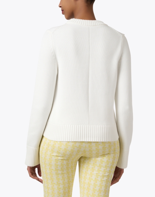 Back image - White + Warren - White Cotton Sweater