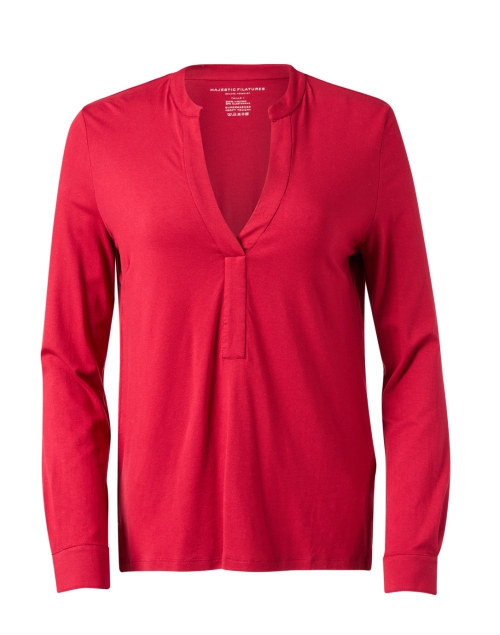 Product image - Majestic Filatures - Pink Soft Touch Henley Top