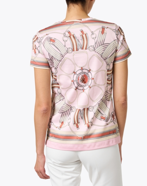 Back image - Rani Arabella - Pink Stirrups Print Cotton T-Shirt