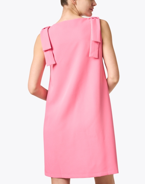 Back image - Abbey Glass - Pink Bow Shift Dress 