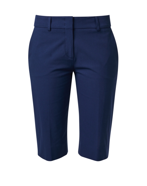 Product image - Piazza Sempione - Navy Cotton Gabardine Bermuda Shorts