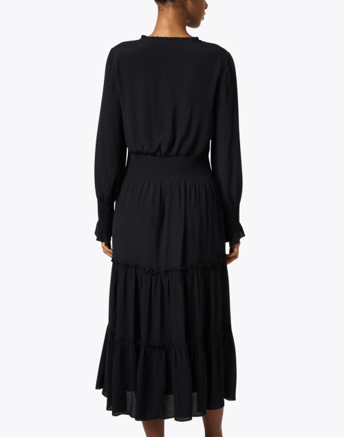 Back image - Sail to Sable - Black Smocked Midi Dress