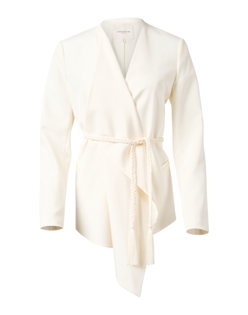 Product image - Lafayette 148 New York - Ivory Stretch Silk Wrap Jacket