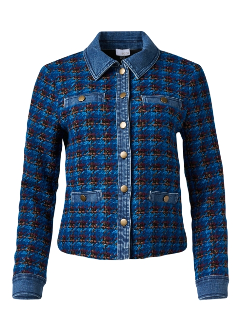 Product image - Ecru - Blue Multi Tweed and Denim Jacket
