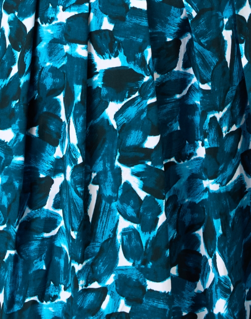 Fabric image - Samantha Sung - Audrey Aqua and White Printed Stretch Cotton Dress