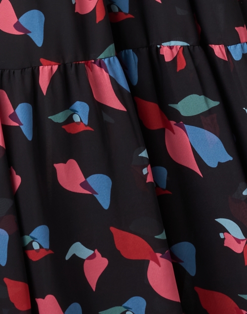 Fabric image - Emporio Armani - Black Multi Print Chiffon Dress