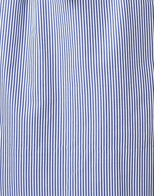Fabric image - Gretchen Scott - Breezy Blouson Navy and White Striped Shirt Dress