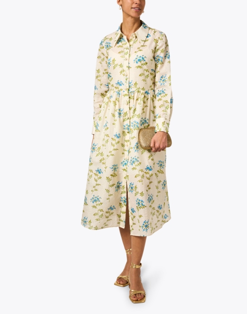 Lotte Beige Multi Floral Shirt Dress
