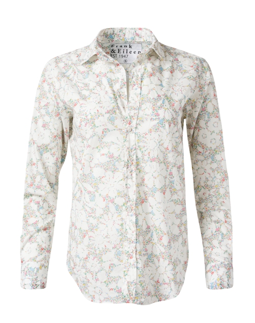 Product image - Frank & Eileen - Frank White Floral Cotton Shirt