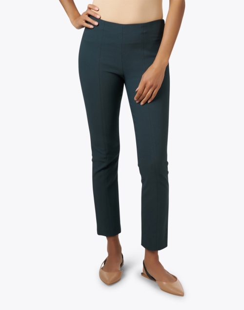 Front image - Vince - Dark Green Bi-Stretch Pull On Pant