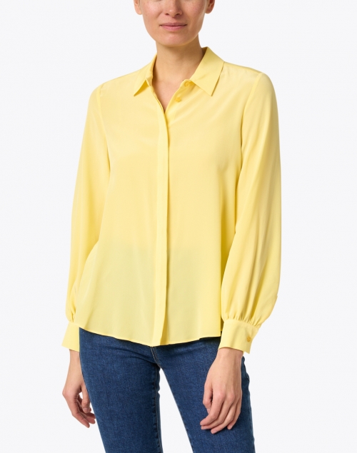 Front image - Weekend Max Mara - Esopo Yellow Silk Blouse