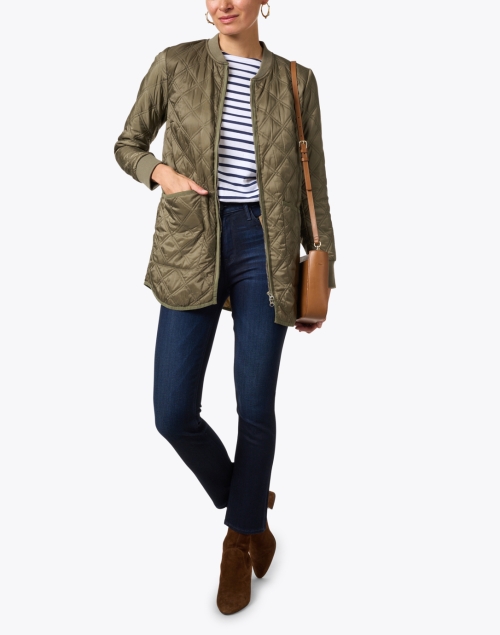 Olive Green Quilted Jacket 