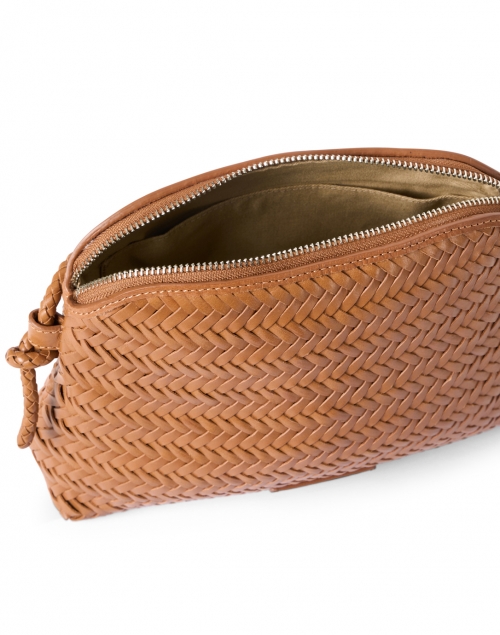 Loeffler Randall - Mallory Cognac Woven Leather Crossbody Bag 