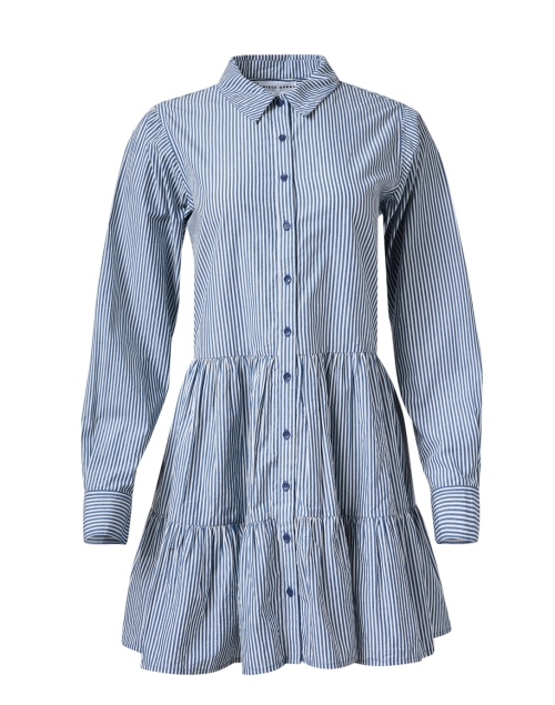 Product image - Apiece Apart - Anna Blue Striped Cotton Dress