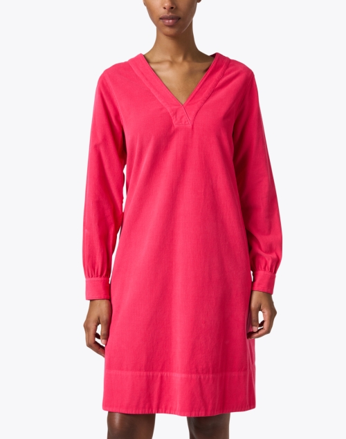 Front image - Rosso35 - Pink Corduroy Dress