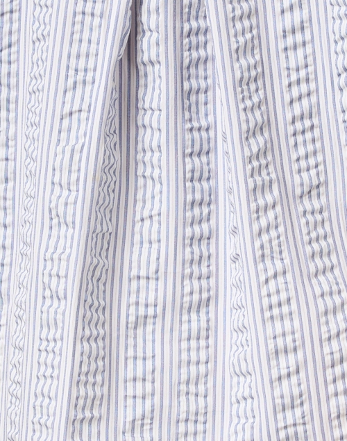 Fabric image - Piazza Sempione - Blue Striped Cotton Shirt