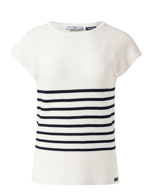 Product image - Saint James - Eva White and Navy Striped Cotton Sweater