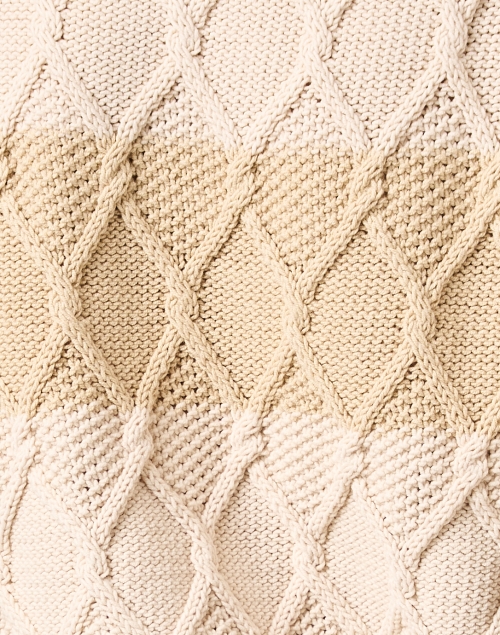 Fabric image - Weekend Max Mara - Panino Beige Stripe Cotton Blend Sweater