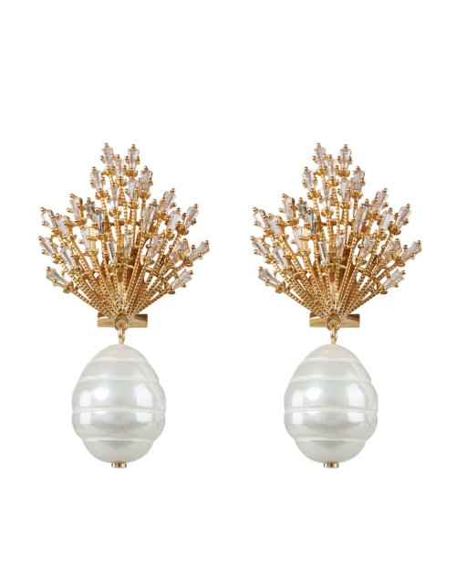 Product image - Anton Heunis - Gold and Crystal Pearl Drop Earrings