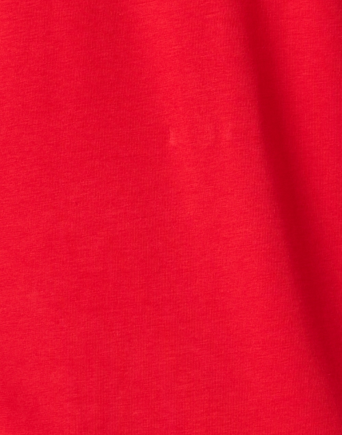 Fabric image - E.L.I. - Red Pima Cotton Ruched Sleeve Tee