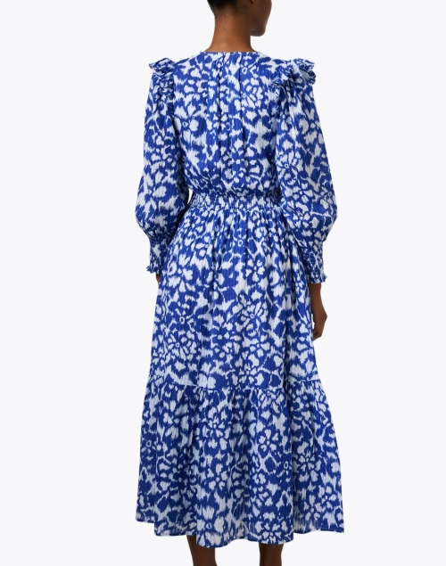 Back image - Banjanan - Pearl Blue Ikat Cotton Dress
