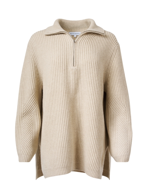 Product image - White + Warren - Ivory Quarter Zip Sweater