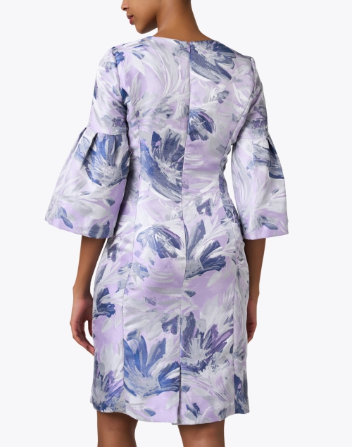 Back image - Bigio Collection - Lilac Floral Print Dress