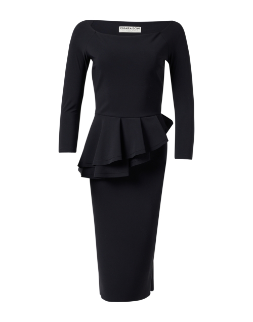 Product image - Chiara Boni La Petite Robe - Deirdre Black Ruffled Peplum Dress