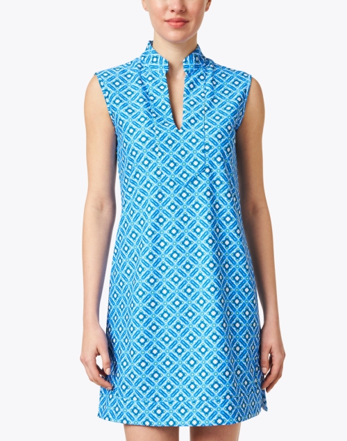 Front image - Jude Connally - Kristen Turquoise Print Dress