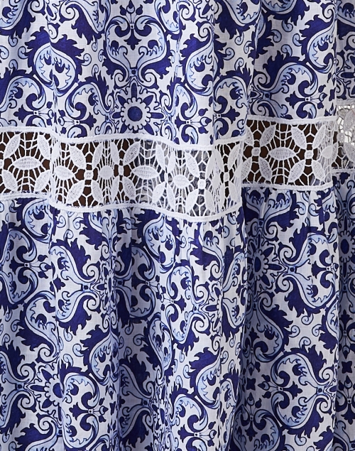 Fabric image - Temptation Positano - Purple Print Linen Maxi Dress