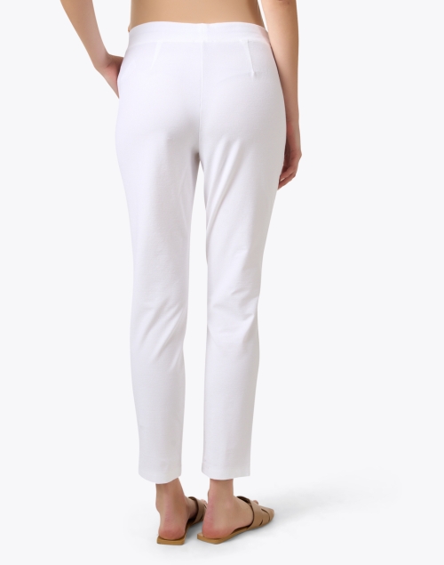 Back image - Eileen Fisher - White Stretch Slim Ankle Pant