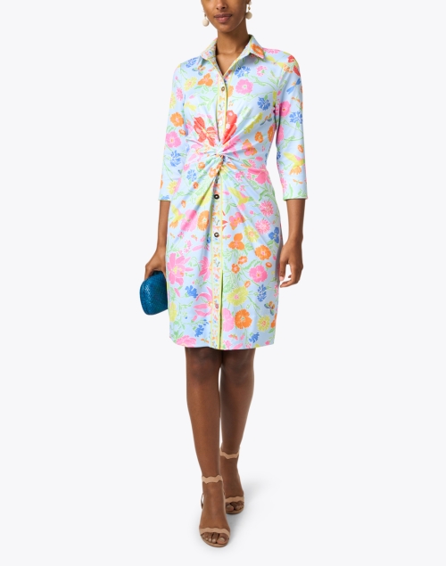 Look image - Gretchen Scott - Periwinkle Floral Printed Twist Front Dress