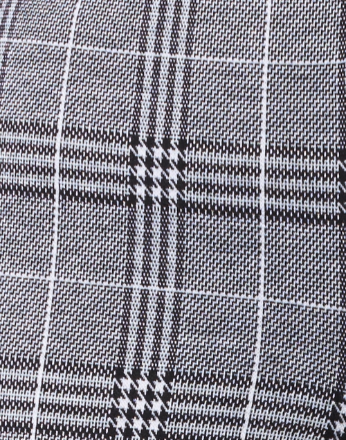 Fabric image - Ecru - Springfield Black and White Plaid Stretch Cotton Pant