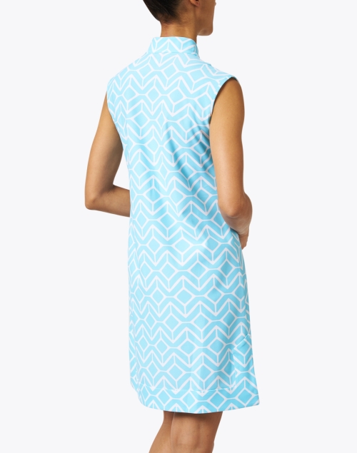 Back image - Jude Connally - Kristen Light Blue Print Dress