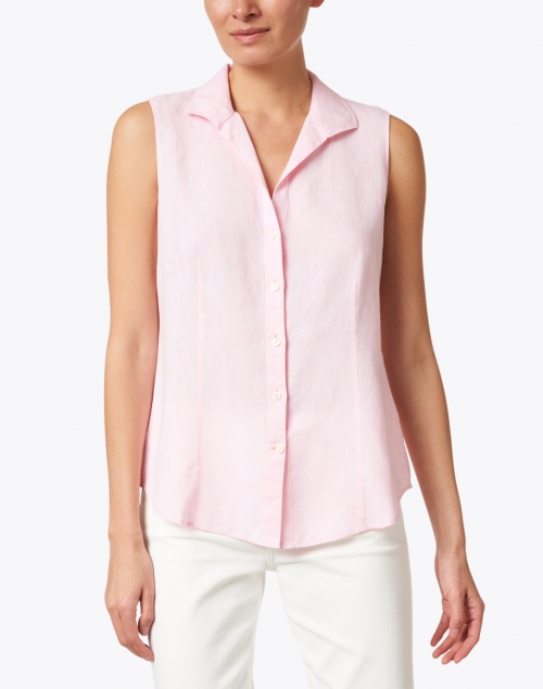 Front image - Hinson Wu - Joselyn Soft Pink Linen Shirt