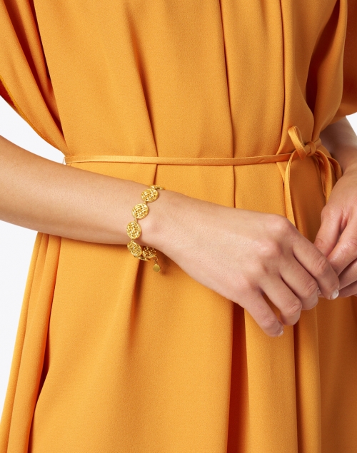 Lontar Gold Circle Weave Bracelet