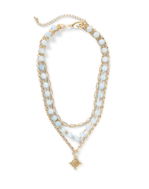 Product image - Deborah Grivas - Aquamarine and Gold Multi Chain Necklace