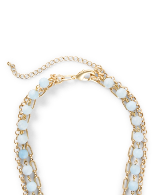 Extra_1 image - Deborah Grivas - Aquamarine and Gold Multi Chain Necklace