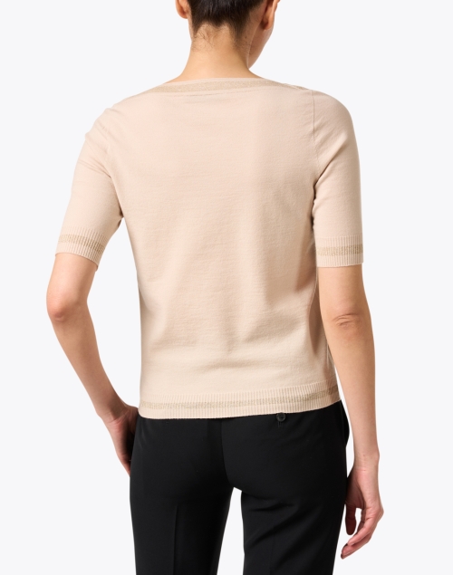 Back image - D.Exterior - Tan Merino Wool Lurex Top