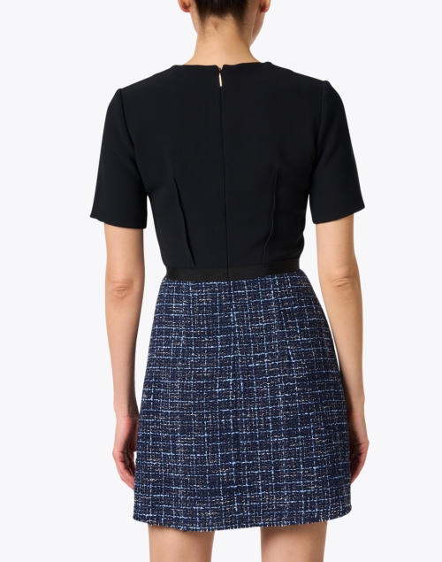 Back image - Jason Wu Collection - Navy Tweed and Crepe Dress