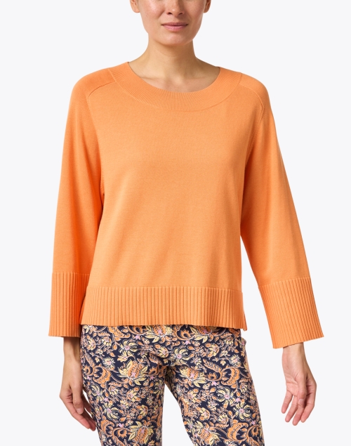Front image - Repeat Cashmere - Orange Cotton Blend Sweater